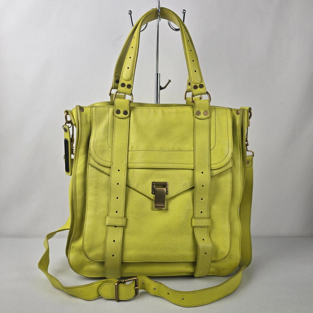Proenza Schouler PS1 Chartreuse Leather Handbag Crossbody